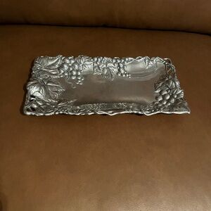 Arthur Court Aluminum Grape Design Serving Tray